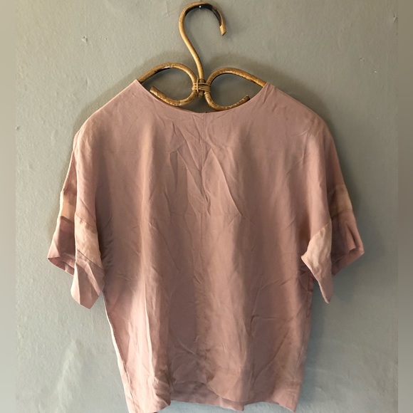 Tops - Collection of Style (COS) 100% silk tawny short sleeve blouse size small